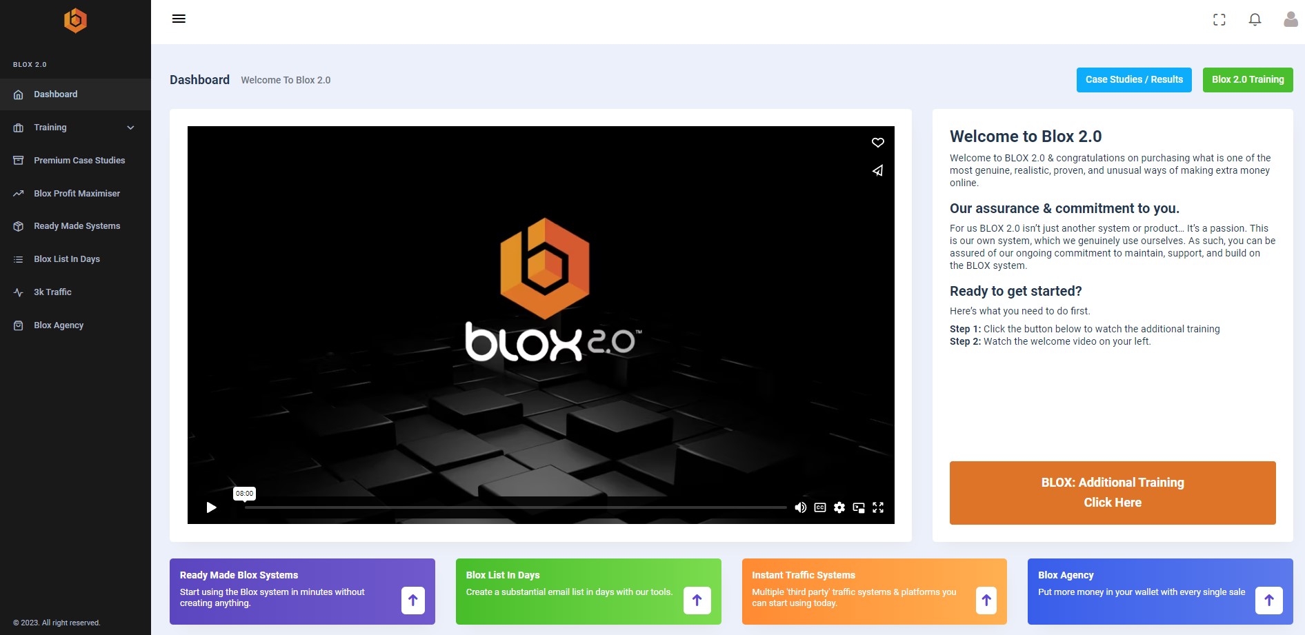BLOX 2.0 Review the Members Area