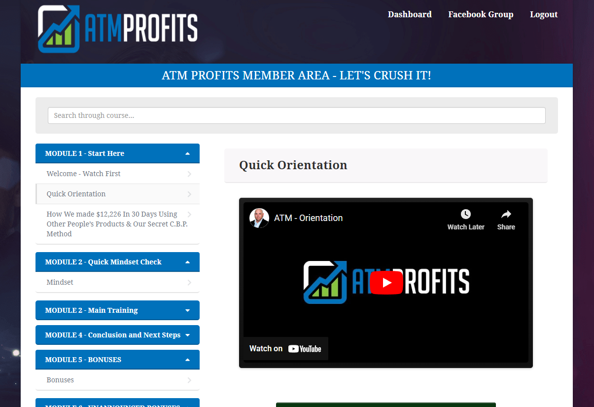 ATM Profits Review Members Area